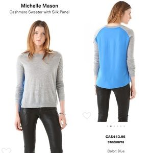 Michelle MasonCashmere Sweater Silk PanelMint